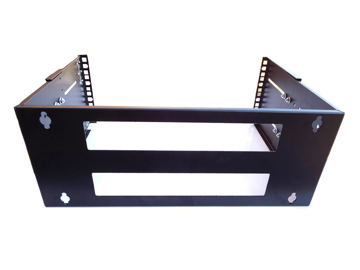 CNAweb 4U 19-Inch Hinged Extendable Wall Mount Bracket Network Equipment Rack - Black