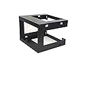 Raising Electronics 6U Wall Mount Open Frame 19 Inch Server Equipment Rack Threaded 18 Inch Depth Black (6U)