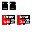 MORIC 2 Pack 128GB Micro SD Card with Adapter High Speed Memory Card,C10 A1 Memory TF Card for Camera/Dash Cam/Smartphone/Tablet/Drone