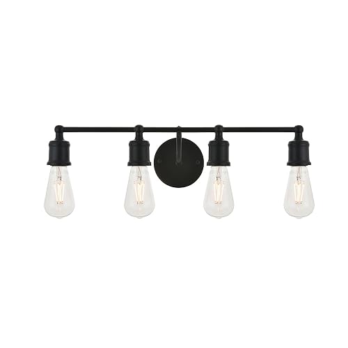 Elegant Lighting Living District Indoor Modern Home Decorative Bright Ceiling Serif 4 Light Black Wall Sconce