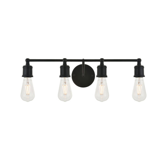 Elegant Lighting Living District Indoor Modern Home Decorative Bright Ceiling Serif 4 Light Black Wall Sconce