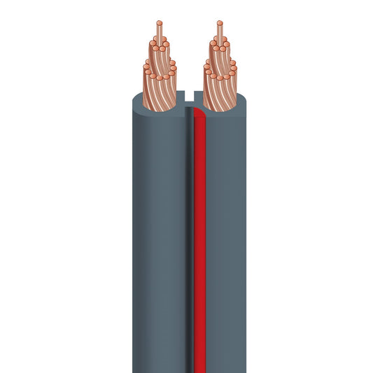 AudioQuest X-2 bulk speaker cable 50' (15.24m) spool - gray jacket 14 AWG
