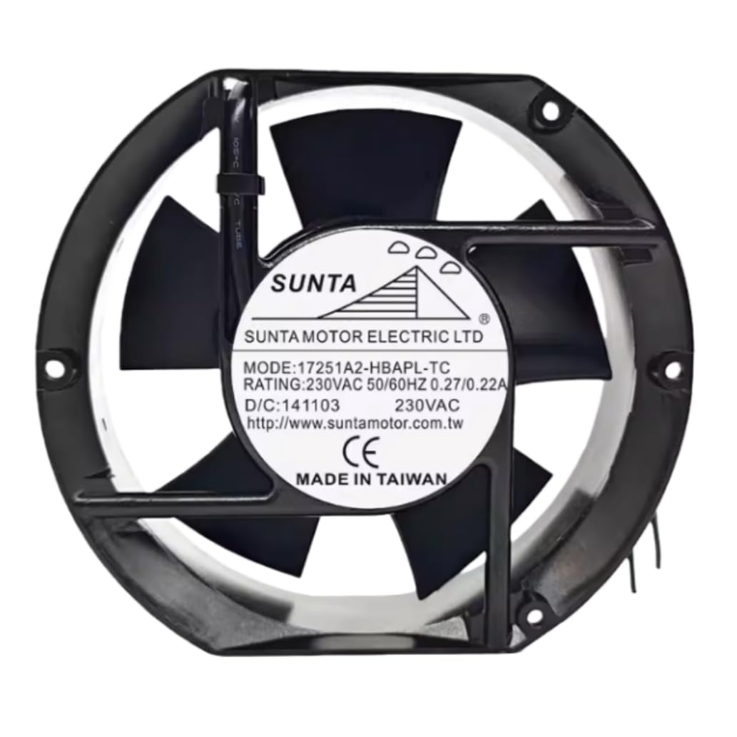 17251A2-HBAPL-TC Cooling Fan 17.2CM for 230V 0.27/0.22A 172MM 172X150X51MM 2-Wire Fan