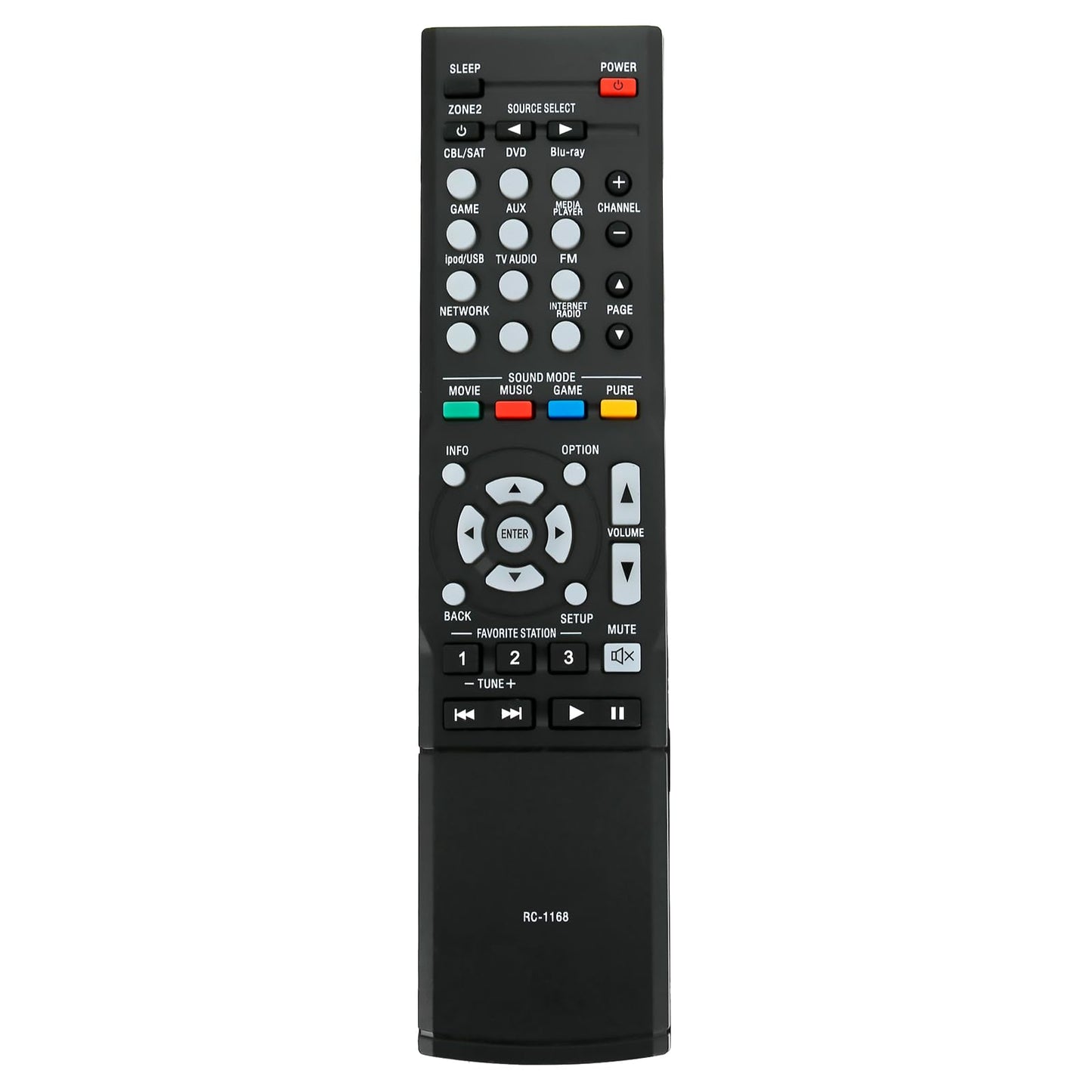 New RC-1168 Replace Remote fit for Denon AVR-1612 AVR-1613 AVR-1713 RC-1181 RC-1168 AVR-E400 AVR-S710W AVR-X1100W RC-1196 AVR-S500BT AVR-X510BT