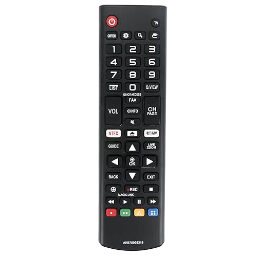 AKB75095315 Replace Remote fit for LG LED OLED 4K 1080p Smart TV Non-Smart TVs AKB75095314 AKB74915305 AKB75095307 AKB73975702 AKB74475401 AKB73975701