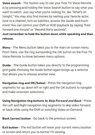 (2-Pack) Replacement for Verizon FiOS TV All in One Smart Voice Remote Control (Not Backward Compatible)