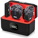 Pyle Wireless Lavalier Microphone System | Noise-Canceling Clip-On Mic with Magnetic Mount, 8H Battery, Charging Case, Windscreens | USB-C Plug & Play
