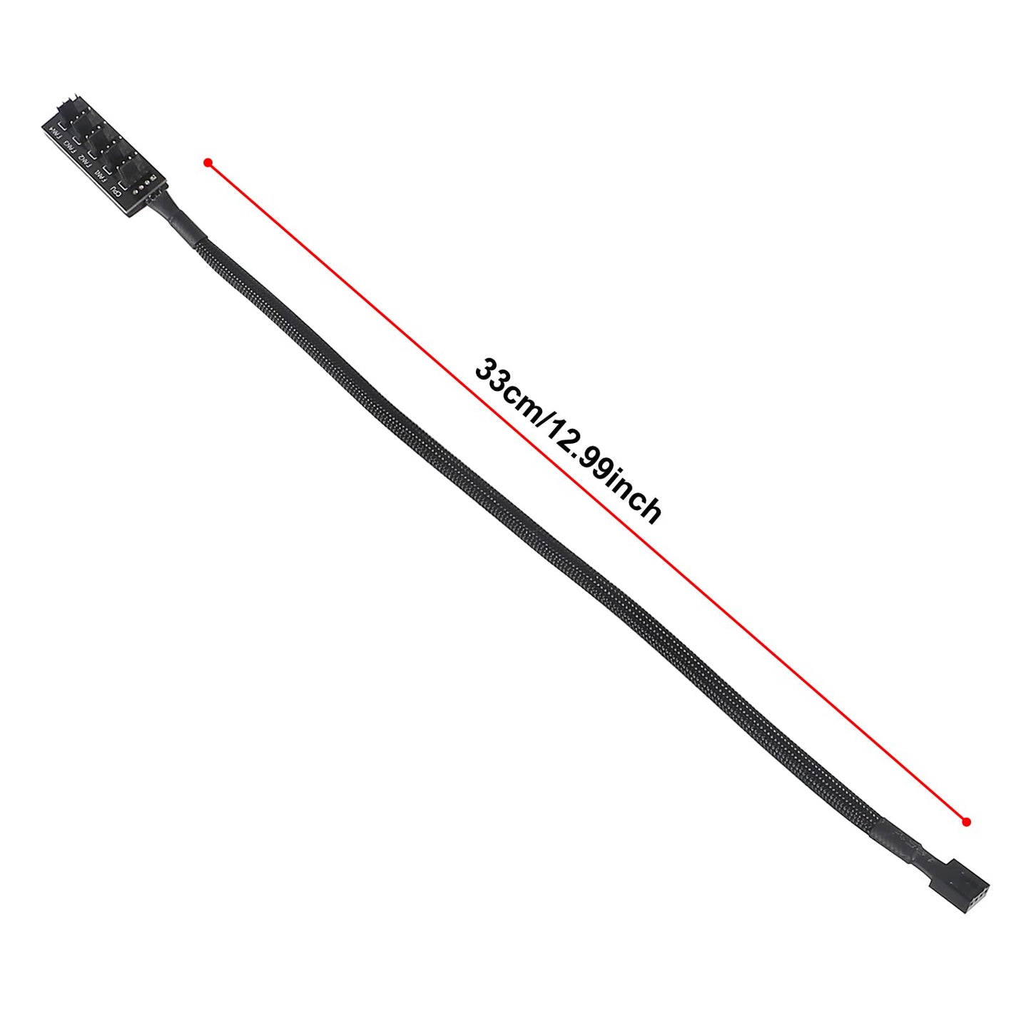 UMLIFE 4-Pack PWM Fan Hub, 1 to 5 Way Splitter PC Motherboard Case Power Extension Cable for ATX Computer 4-Pin and 3-Pin Cooling Fans