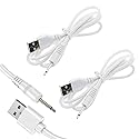 ThtRht 3 Pack DC Charging Cable Replacement USB to DC 2.5mm Charger Cord Adapter for Silicone Rechargeable Devices Massager Lamp Facial Cleanser 17mm