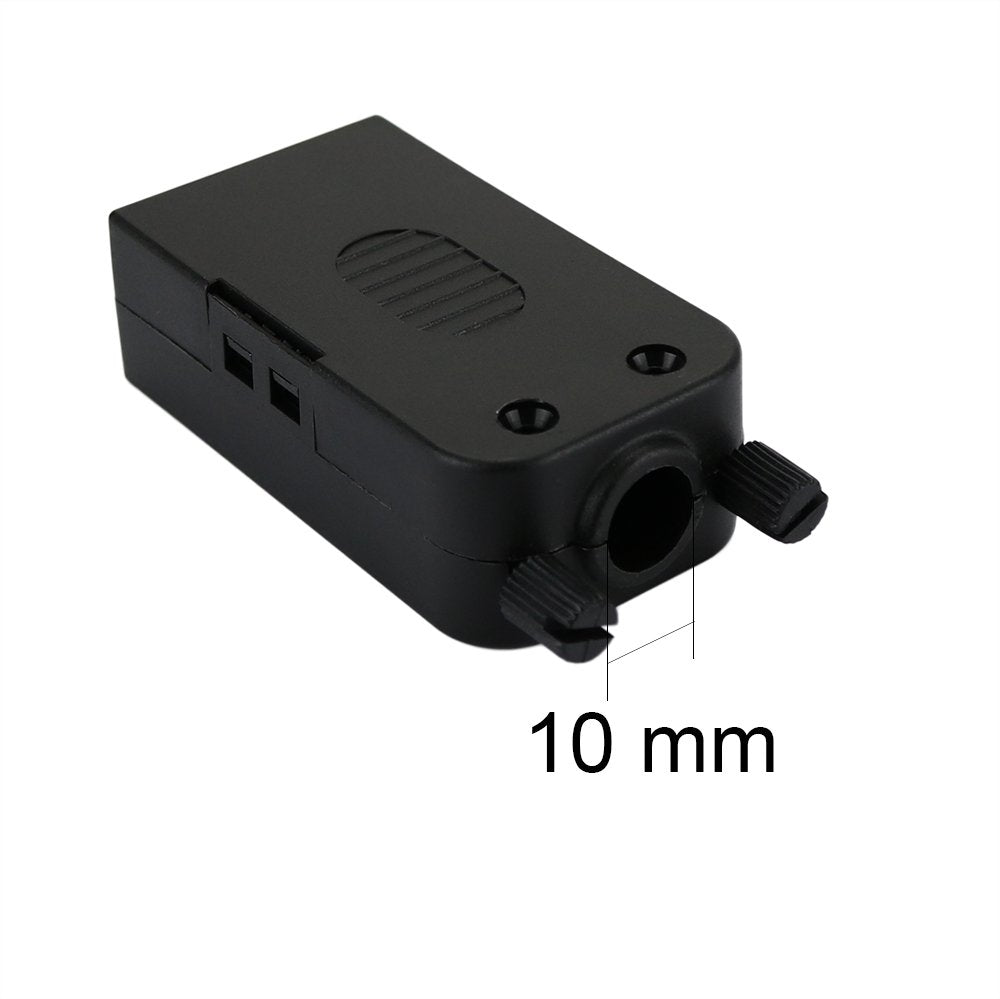 TwinkleBay D-SUB DB15 Female 15 Pin Jack Port to Terminal Breakout Board Connector, 2 Row Plug with Case