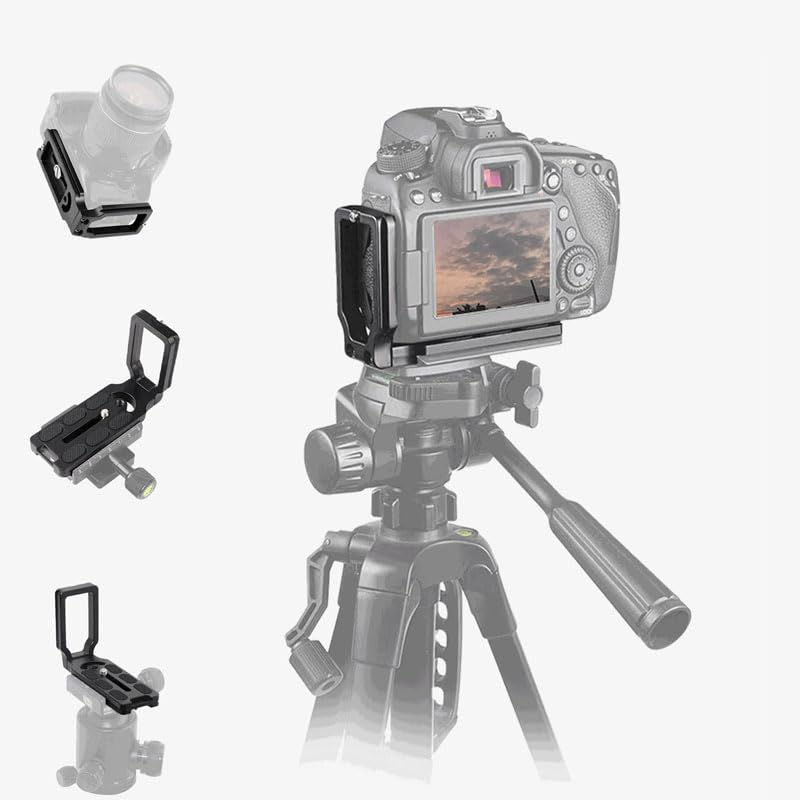 HuaerHui DSLR Camera L-Shaped Bracket Mount, Arca-Swiss Vertical Horizontal Switching Quick Release Plate for Canon Nikon Sony DJI Osmo Ronin Zhiyun