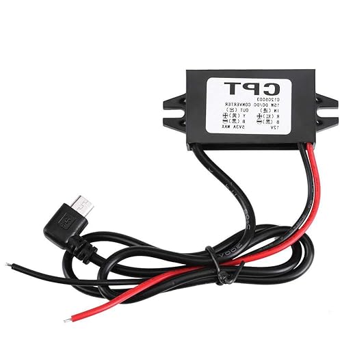 Dc to Dc 12V to 5V 3A Power Converter Micro USB Adapter Waterproof Voltage Step Down Connector Regulator Power Supply Module Buck Converter