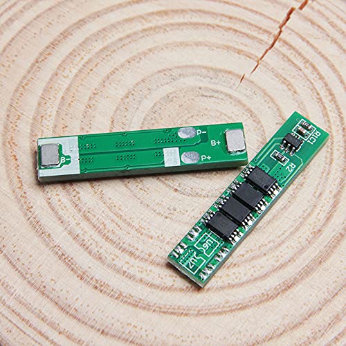 Acxico 5Pcs 1S 3.7V 10A Li-ion Lithium 1X Battery Protection Board 4 MOS Tube BMS PCB DIY