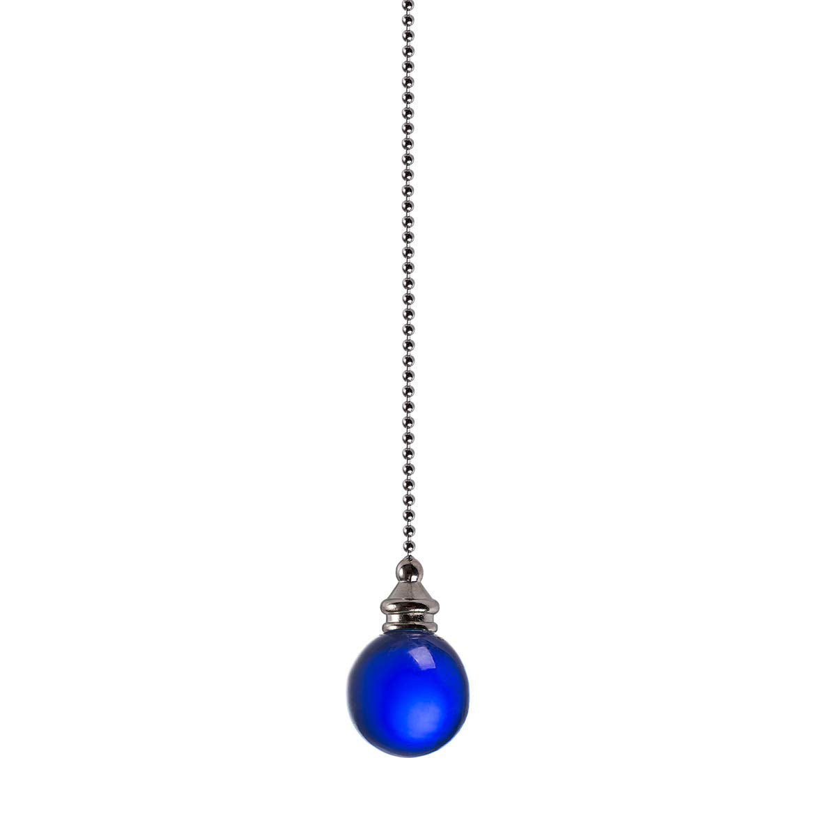 Ceiling Fan Pull Chain, 2pcs Blue 30mm Diameter Crystal Ball Fan Pull Chain, 20 Inches Fan Pulls Set with Connector Ceiling Fan Pull Chain Ornaments