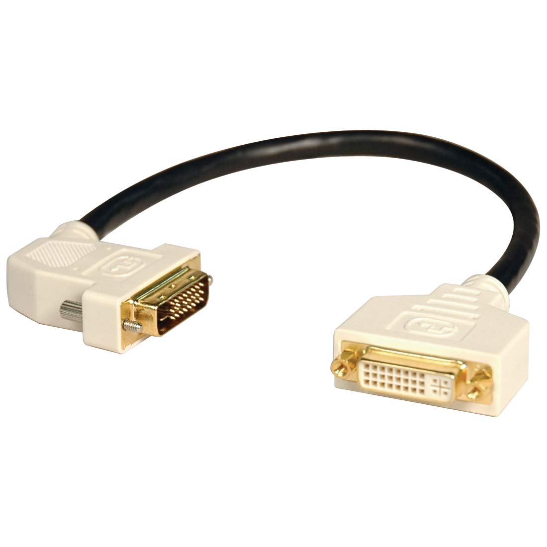 Tripp Lite DVI Dual Link Digital Extension Adapter Cable with 45 degree Left Plug (DVI-D M/F) 1-ft.(P562-001-45L)