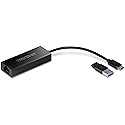TRENDnet USB-C 3.1 to 2.5GBASE-T Ethernet Adapter, TUC-ET2G, NDAA & TAA Compliant, Windows & Mac Compatible, USB Type-C to USB-A Converter Included