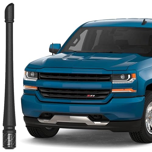 MAXHAWK 7 inches Antenna Compatible with Chevy Silverado & GMC Sierra/Denali | Flexible Rubber Antenna Replacement | Internal Copper Coil