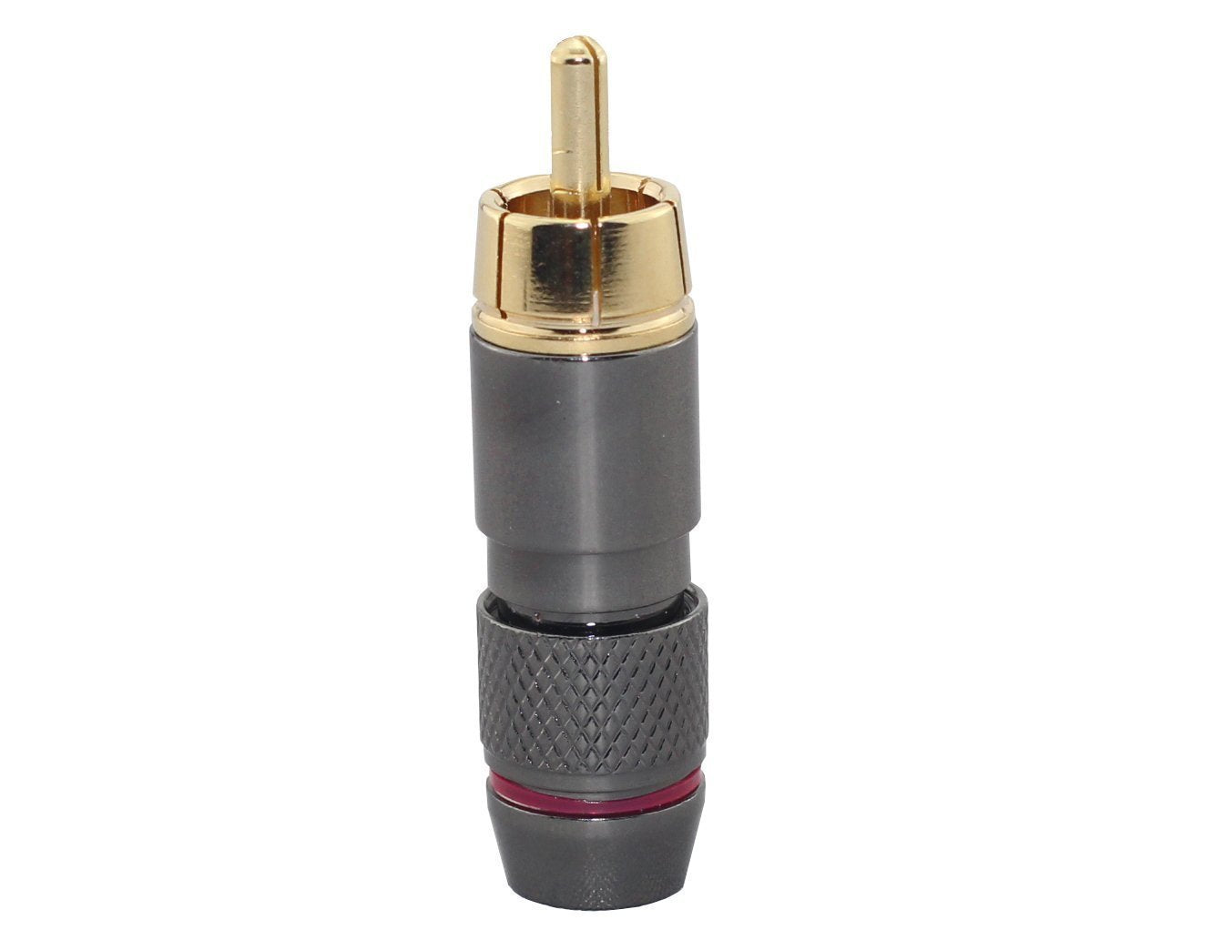[4 pcs] Hi End RCA Male Plug, Adapter Audio Phono, Gold Plated Solder Connector Wv-hfr4in1