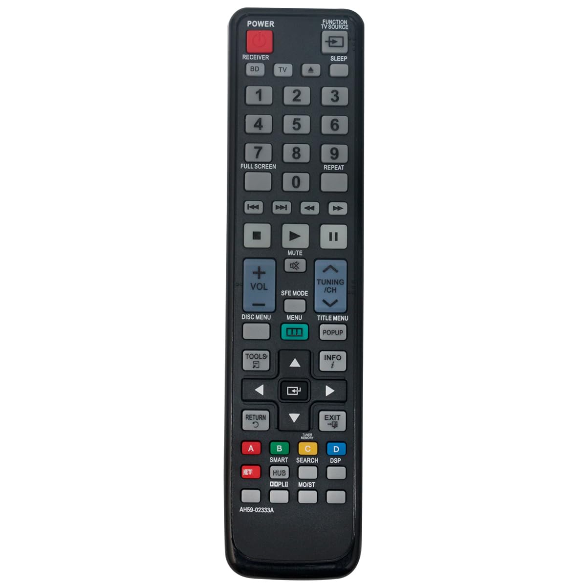 AH59-02333A Replace Remote Applicable for Samsung HT-D4500 HT-D5100 HT-D5130 HT-D5300 HT-D5210C HT-D4500/ZA HT-D5100/ZA HT-D5300/ZA HTD4500 HTD5100