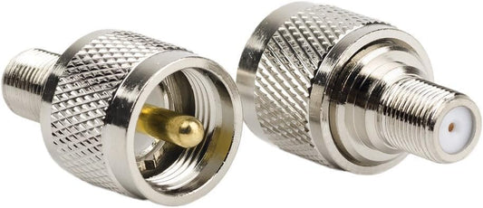 DHT Electronics 2PCS RF coaxial Coax Adapter F Female to UHF Male PL-259 Connector