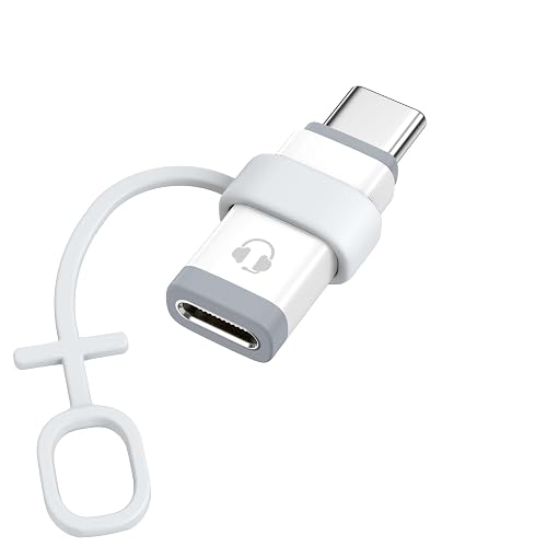 MoKo Lightning to USB C Adapter Audio Only for Apple Earpods with Line Control, Not for Charging/Data Transfer, Lightning to USB C Adapter for iPhone