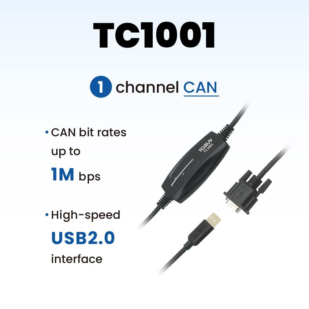 TOSUN Technology - Auto Grade - 1 CH CAN Bus Interface to USB 2.0 Adapter