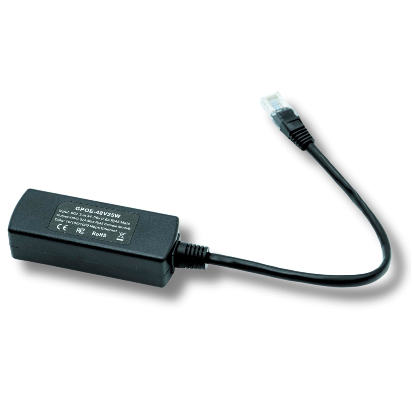 PoE Texas 48V Active-to-Passive PoE Converter, 25W Gigabit
