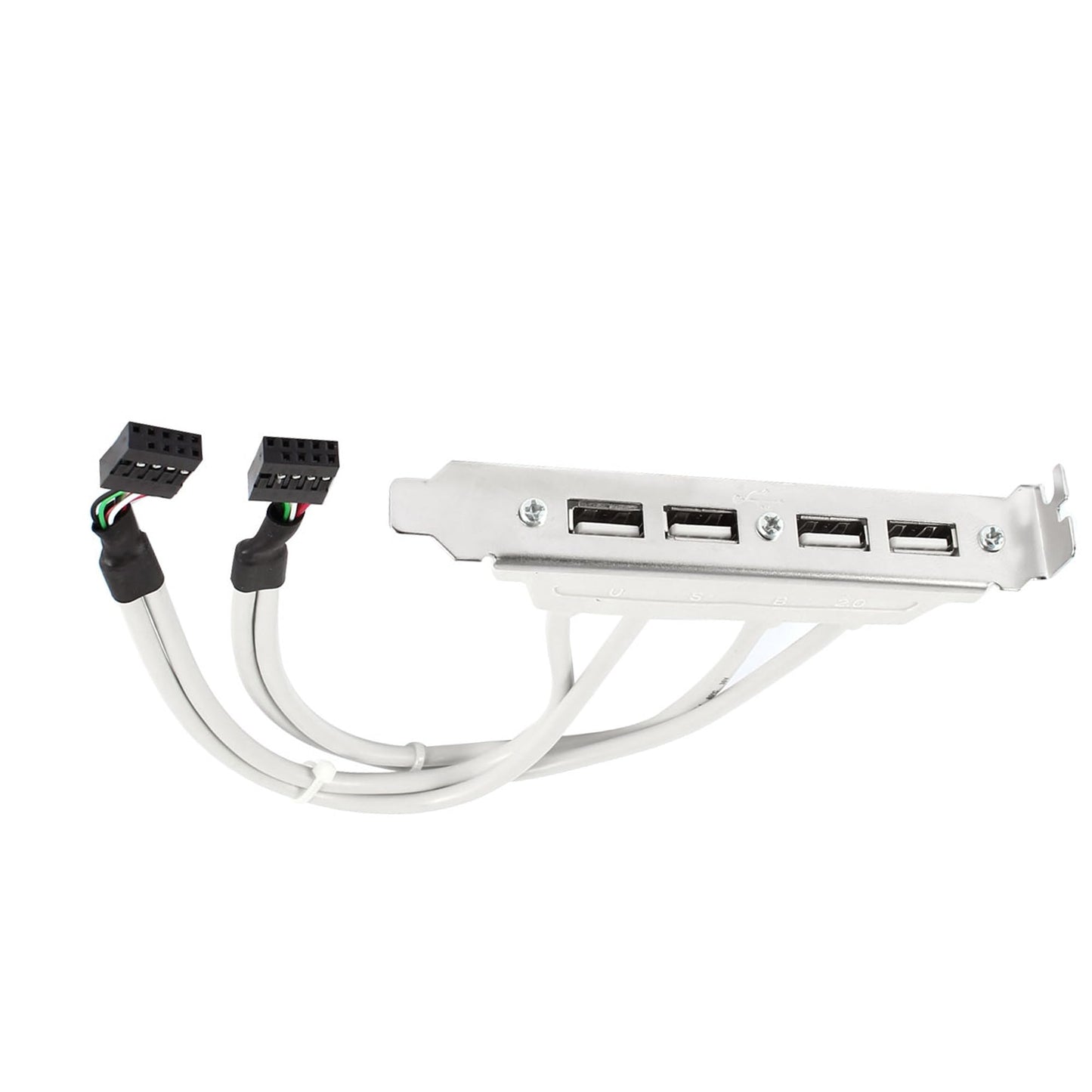 uxcell 4 Ports Hub USB 2.0 Port Slot Plate Adapter Panel to Motherboard Dual 9 Pin Header Panel Bracket Expansion Cable 25cm Long