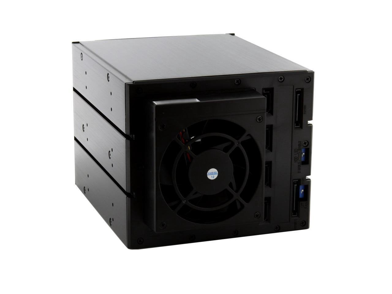 iStarUSA Group 3x5.25 to 4x3.5 SAS Cage Black Trayless (BPN-DE340SS-BLACK)