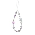 Zaardend Phone Charm, Cell Phone Chain Lanyard Wrist Strap Beaded String for Women Girls, Wristlet Strap for iphone Charm,Gift Ideal (Black01) (C)