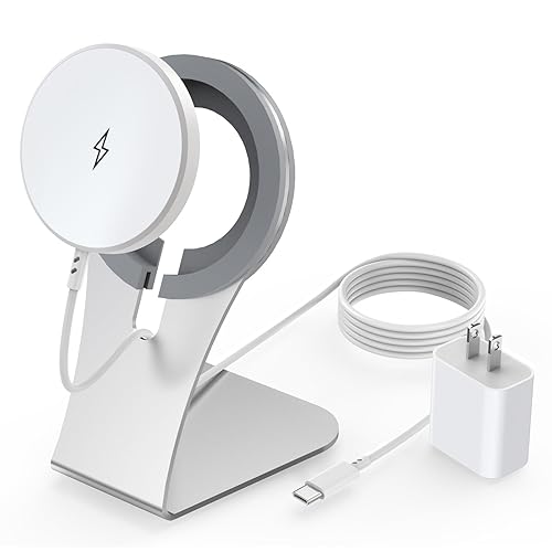 Magnetic Wireless Charger for Apple iPhone 17 Mag Safe Charging,USB-C Charger Block & 6FT 15W Fast Wireless Charging Pad Stand for iPhone