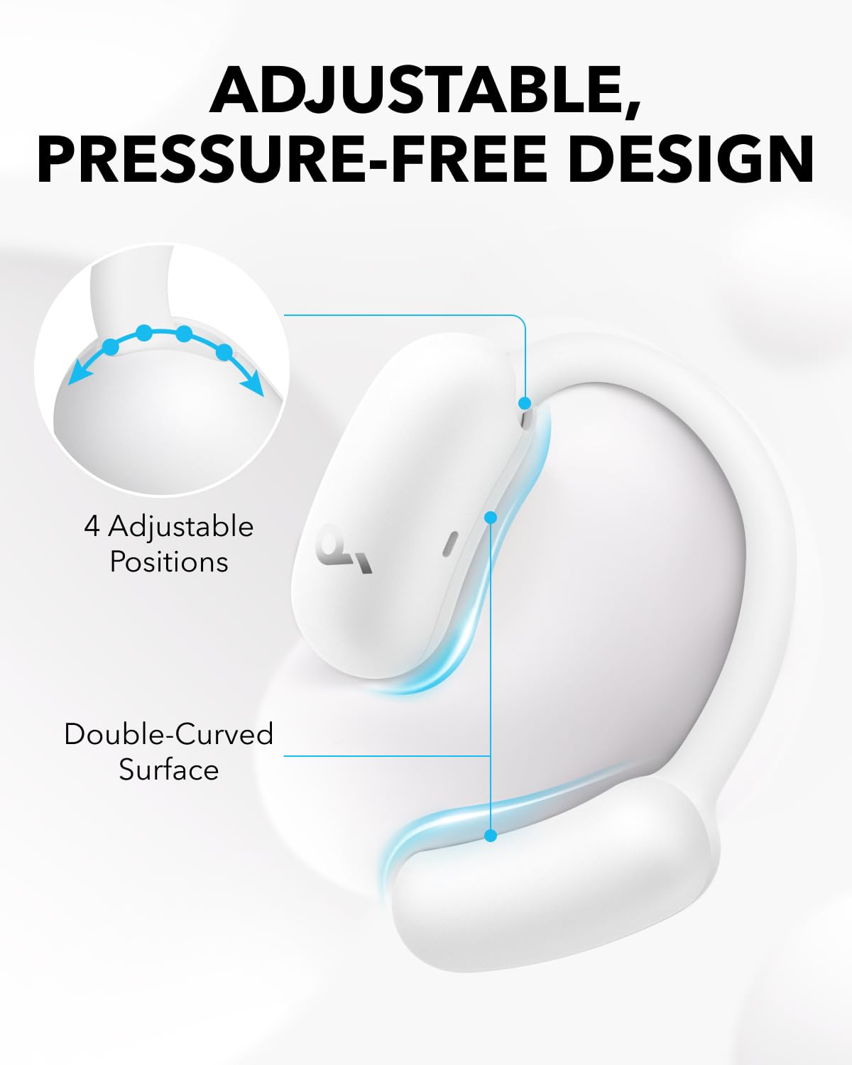 Soundcore AeroFit 2 by Anker Open Ear Earbuds, Open Ear Headphones(Renewed)