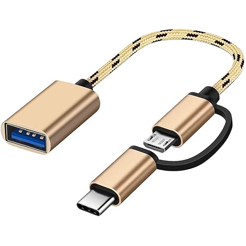 Seminer 2-in-1 USB C/Micro to USB Adapter, USB C to USB, Micro to USB 3.0 OTG Adapter Cable Compatible with iMac Android Google Samsung Galaxy…