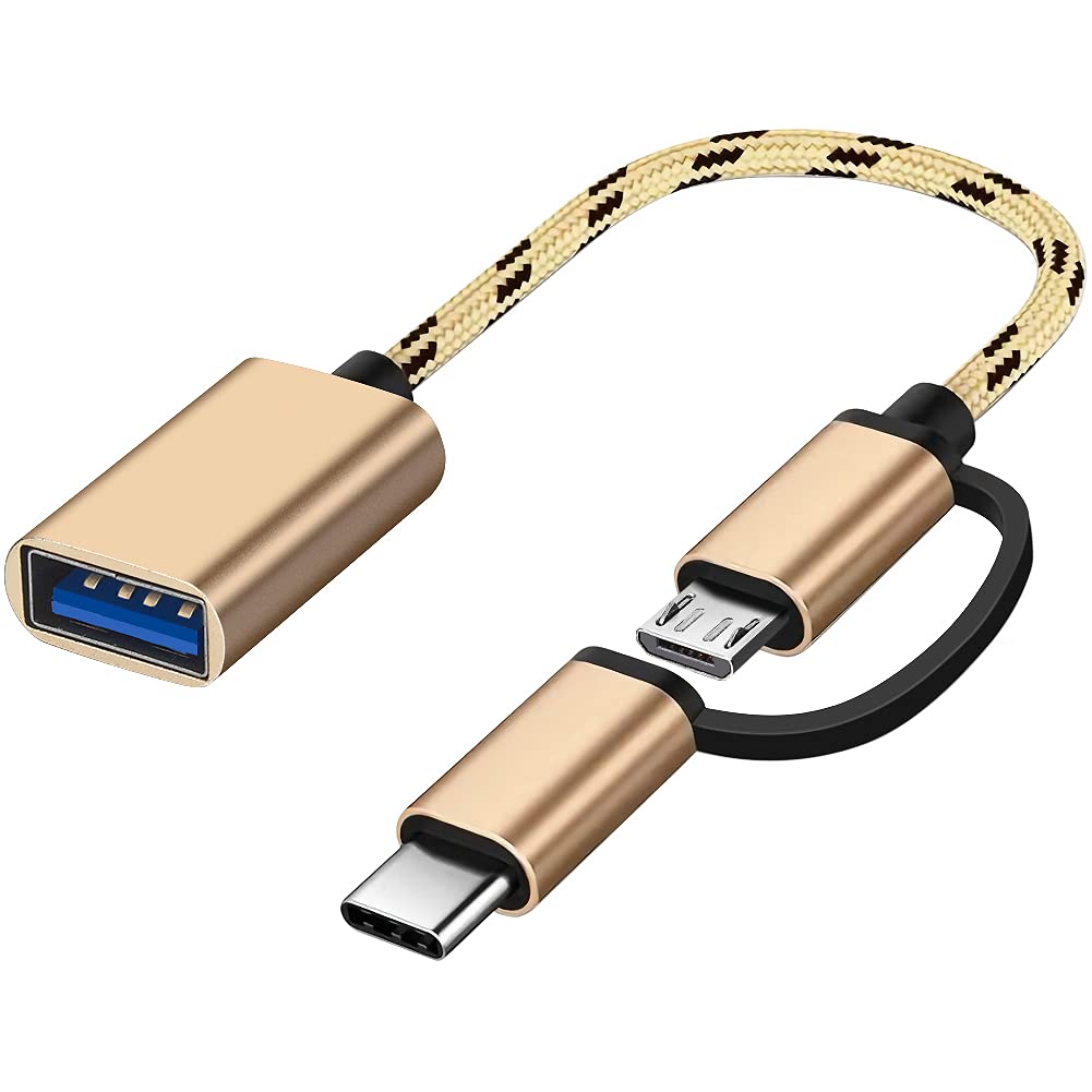 Seminer 2-in-1 USB C/Micro to USB Adapter, USB C to USB, Micro to USB 3.0 OTG Adapter Cable Compatible with iMac Android Google Samsung Galaxy…