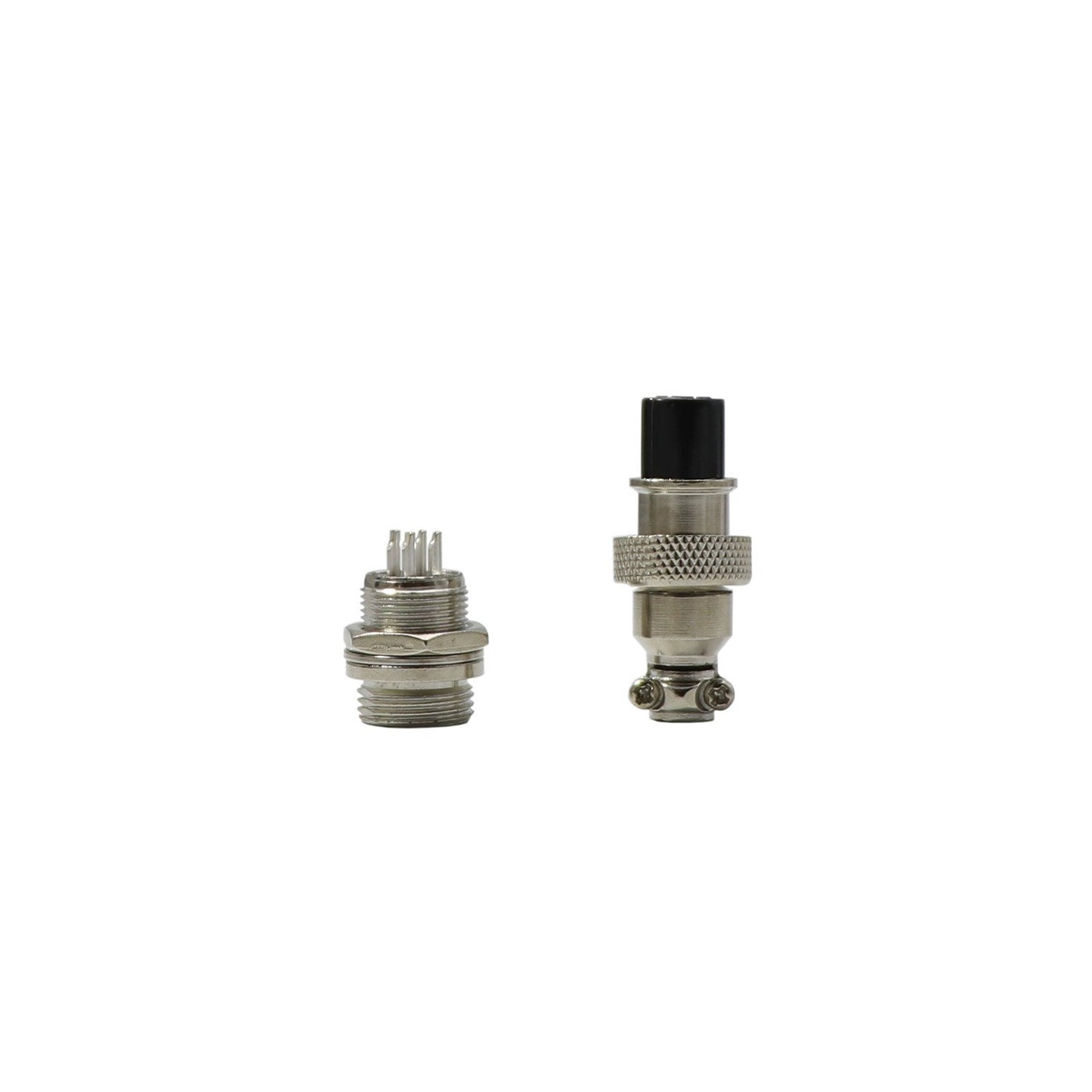Aviation Connector Plug, 5 Pcs GX12 4 Pin Thread Female Socket Panel Metal Aviation Wire Connector 5A&5 Pcs GX12 4 Pin Male Socket Panel Metal