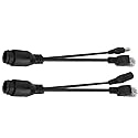 EB-LINK 10 Pair Waterproof PoE Adapter Cable RJ45 Passive PoE Injector and PoE Splitter Kit with 5.5x2.1 mm DC Connector Passive Power Over Ethernet