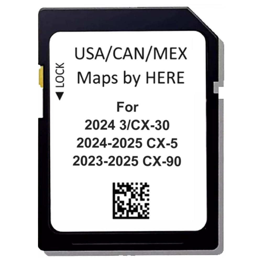 Navigation SD Card GPS Maps Compatible with 2024-2025 CX-5, 2023-2025 CX-90, 2024 CX-30/3, USA/CAN/MEX Maps