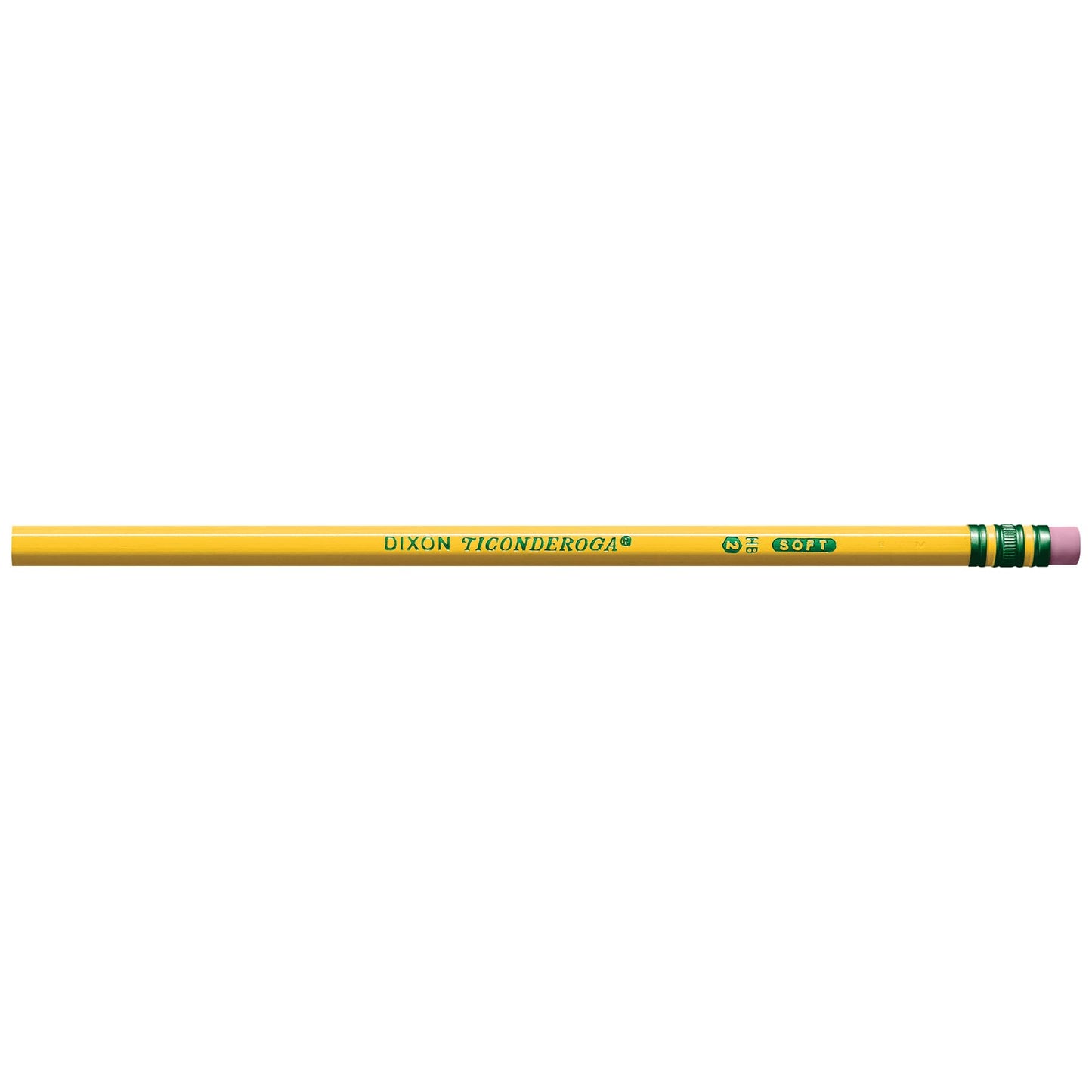 Ticonderoga Wood-Cased Pencils, Unsharpened, 2 HB Soft, Yellow, 48 Count