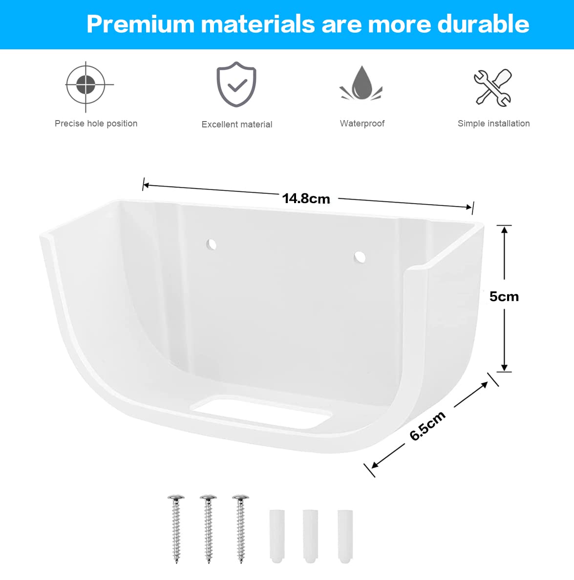 AoHkers Wall Mount Holder for eero Pro 6E Home WiFi System, Stand Bracket for eero Pro 6E Kits Accessories, No Messy Wires Space Saving, White, 1 Pack