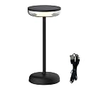 VerLuce Cocktail Style Solar Table Lamp - Cordless LED Light with USB-C Charging, Dimmable Warm 2700K Glow, Weather Resistant for Indoor/Outdoor Use