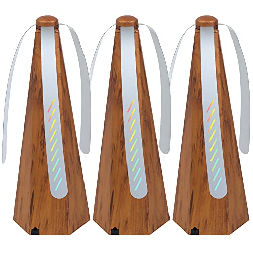 3 PCS Fly Fan for Tables Portable Wood Grain Table Fans for Indoor Outdoor