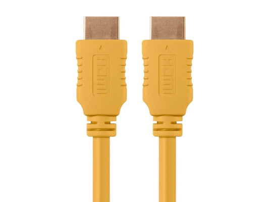 Monoprice 4K High Speed HDMI Cable - HDMI 2.0, 4K@60Hz, HDR, HDR10, Dolby Vision, 18Gbps, YUV 4:4:4, 28AWG, With Ferrite Cores, 1.5 Feet, Yellow