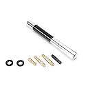 Othmro 12cm Length Carbon Fiber Pattern Screw-on Car Decorative Antenna Aerial Silver Black 1pcs