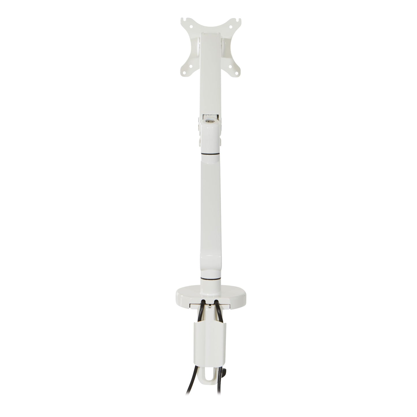 Office Star Ascend II Single Monitor Arms with Dual USB 3.0 Ports, 3-Point Rotation and VESA Mounting Bracket for 17-inch to 30-inch Monitors, White