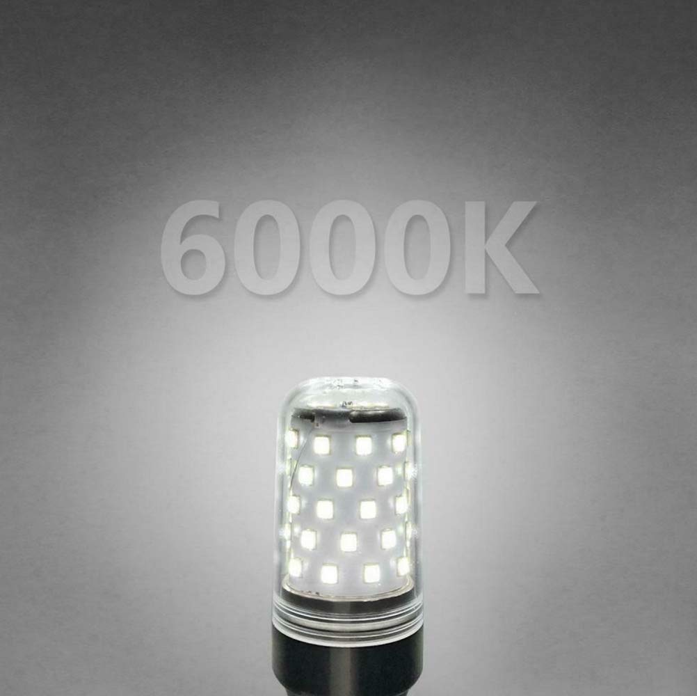 E27 LED Corn Bulbs 12W LED Candelabra Light Bulbs 100W Equivalent 12W LED Candle Bulbs,Daylight White 6000K,E26/E27 Base,Non-Dimmable, Pack of 4