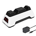 Controller Charger Station for PS5 Dualsense Controllers - PS5 Controller Dock with LED Light - Upgrade Accessory with Fast Charging AC Adapter