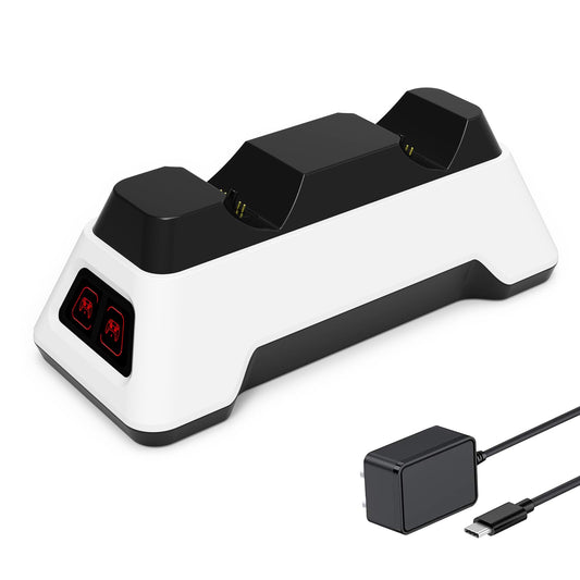 Controller Charger Station for PS5 Dualsense Controllers - PS5 Controller Dock with LED Light - Upgrade Accessory with Fast Charging AC Adapter
