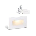 LEONLITE 5CCT 120V LED Step Lights, 3.5W 5%-100% Dimmable Stair Lights Indoor Outdoor Wet Location, CRI90, ETL, Aluminum, 150LM, Horizontal