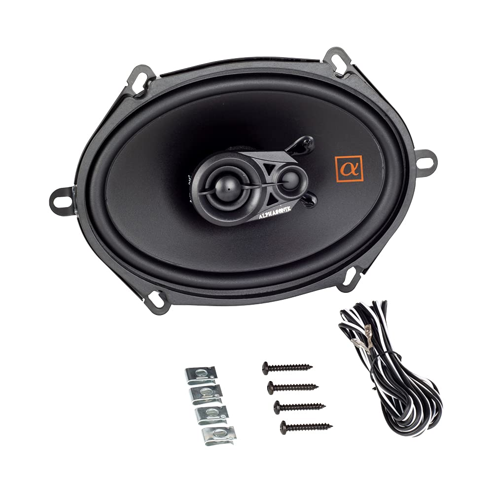 Alphasonik 1 Pair of NS683 Neuron Series 6x8/5x7 (360 Watts Max for The Pair) 180 Watts Max Per Speaker 3-Way Full-Range Car Audio Speaker with PEI Dome Tweeter Polypropylene Cone
