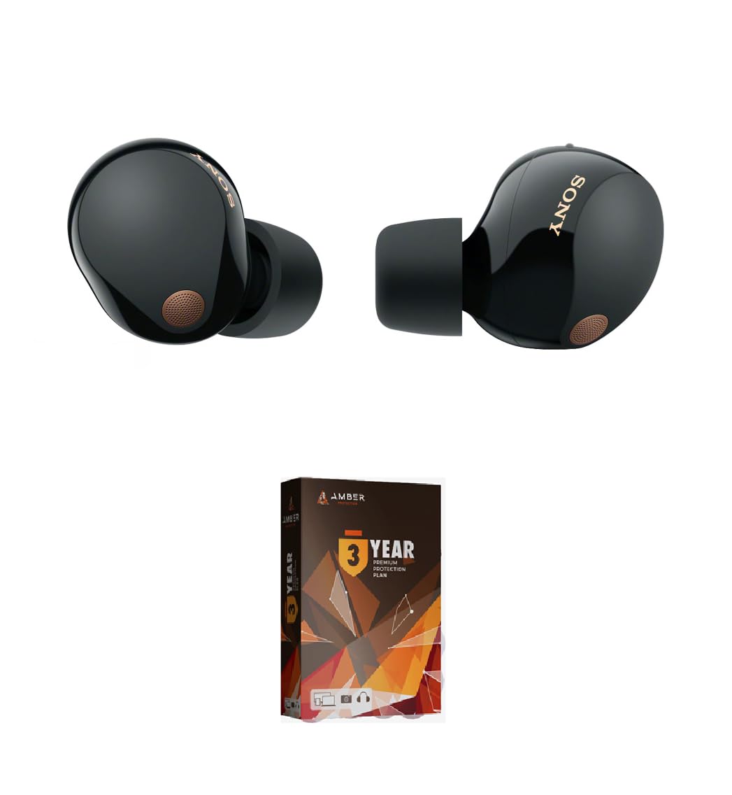 Sony WF-1000XM5-BLACK Wireless Noise Canceling High-Res Earbuds with an Additional 2 Year Coverage (2023)(Used)